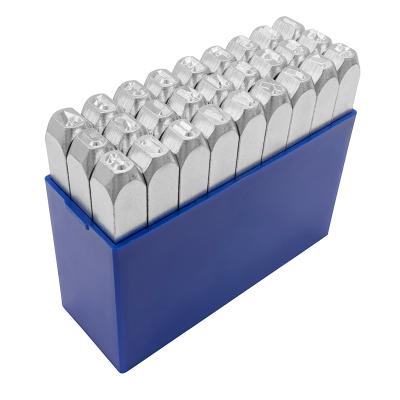 Stålbogstaver prægestempler i sæt (A-Z+&) med karakter højde 2 mm (Styrke 1200 N/mm2)